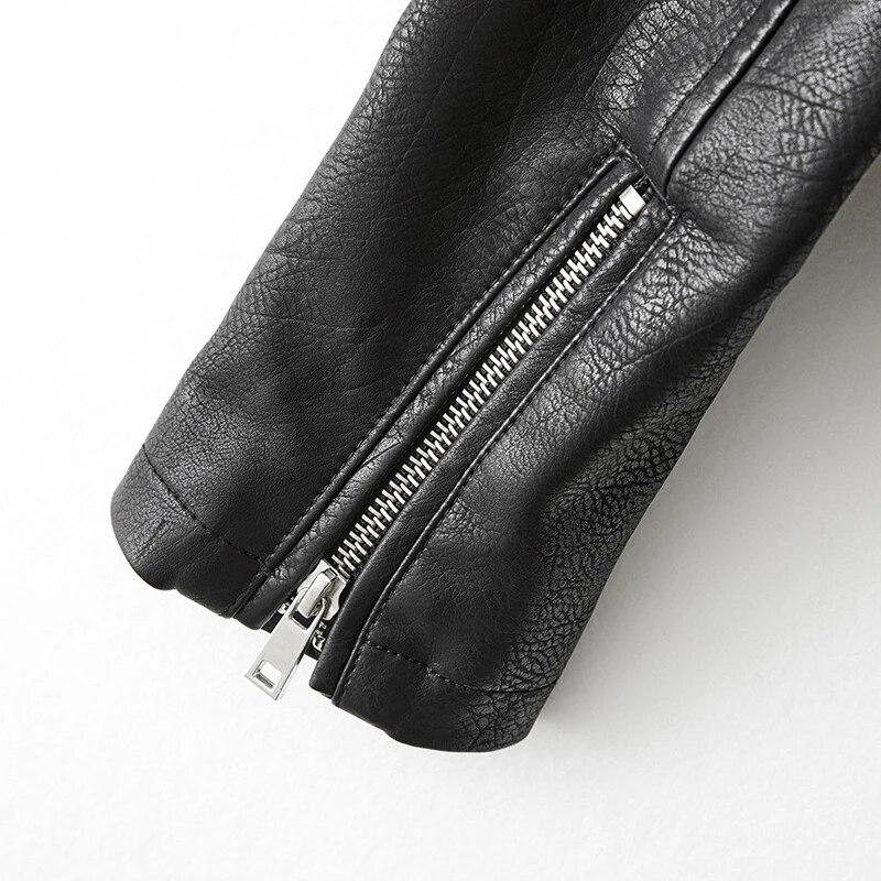 Outono inverno feminino graffiti impressão jaqueta de couro falso senhora moto bicicleta casaco de couro do plutônio casual jaqueta rebite com cinto