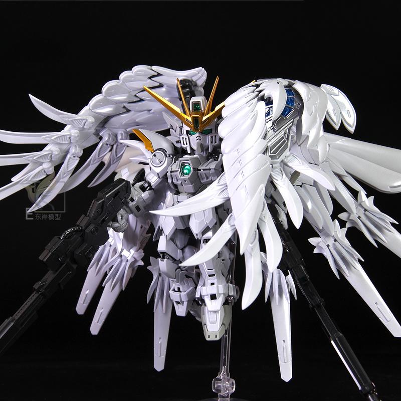 Anime MGSD XXXG00W0 Zero EW Series Garage Kit Peripheral Manual Assembly Action Figure Movable Mecha Model Desktop Ornament Gift