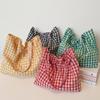 Casual Plaid Tote Bag Large Capacity Shoulder Bag Lightweight Daily Handbag for Women Student Daily Commute Shopping Travel