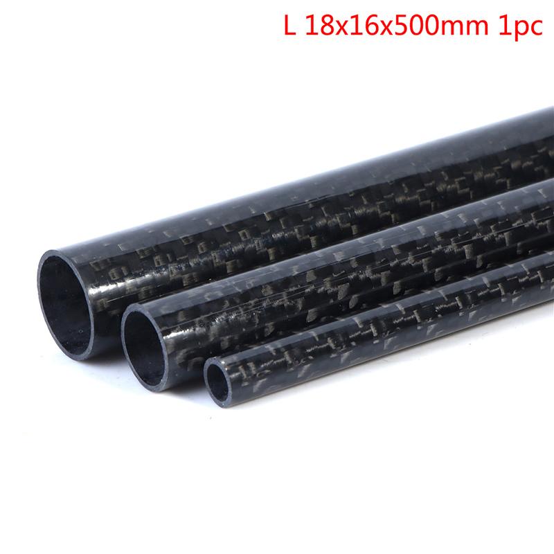 1ks Trubka z uhlíkových vláken Délka 500 mm Průměr 8-18 mm Pro RC model letadla