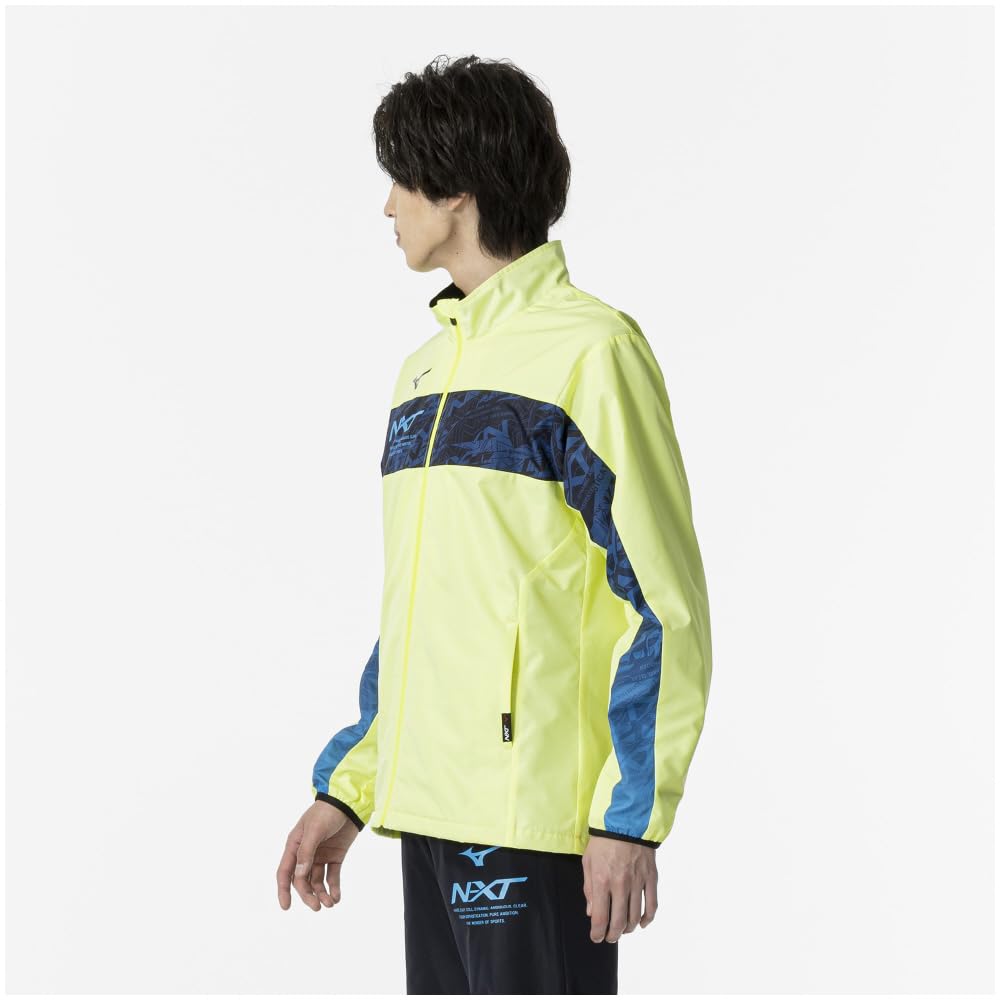 Mizuno Breath Thermo Warmer Luminary Size 2XL N-XT Jacket, Moisture-Wicking, Heat-Generating, Water-Repellent, 32JEA740, Green,