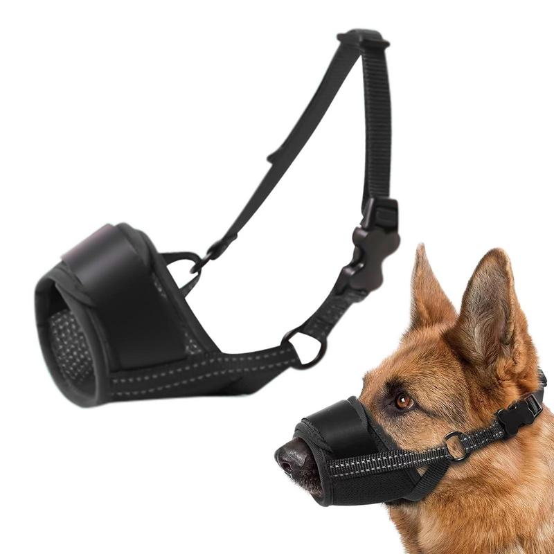 Grote Hondenmuilkorf Verstelbare Riemen Ademende Zachte Muilkorf Voor Hond Bijten Preventie Anti-chaos Grote Huisdier Anti-blaffen Muilkorf