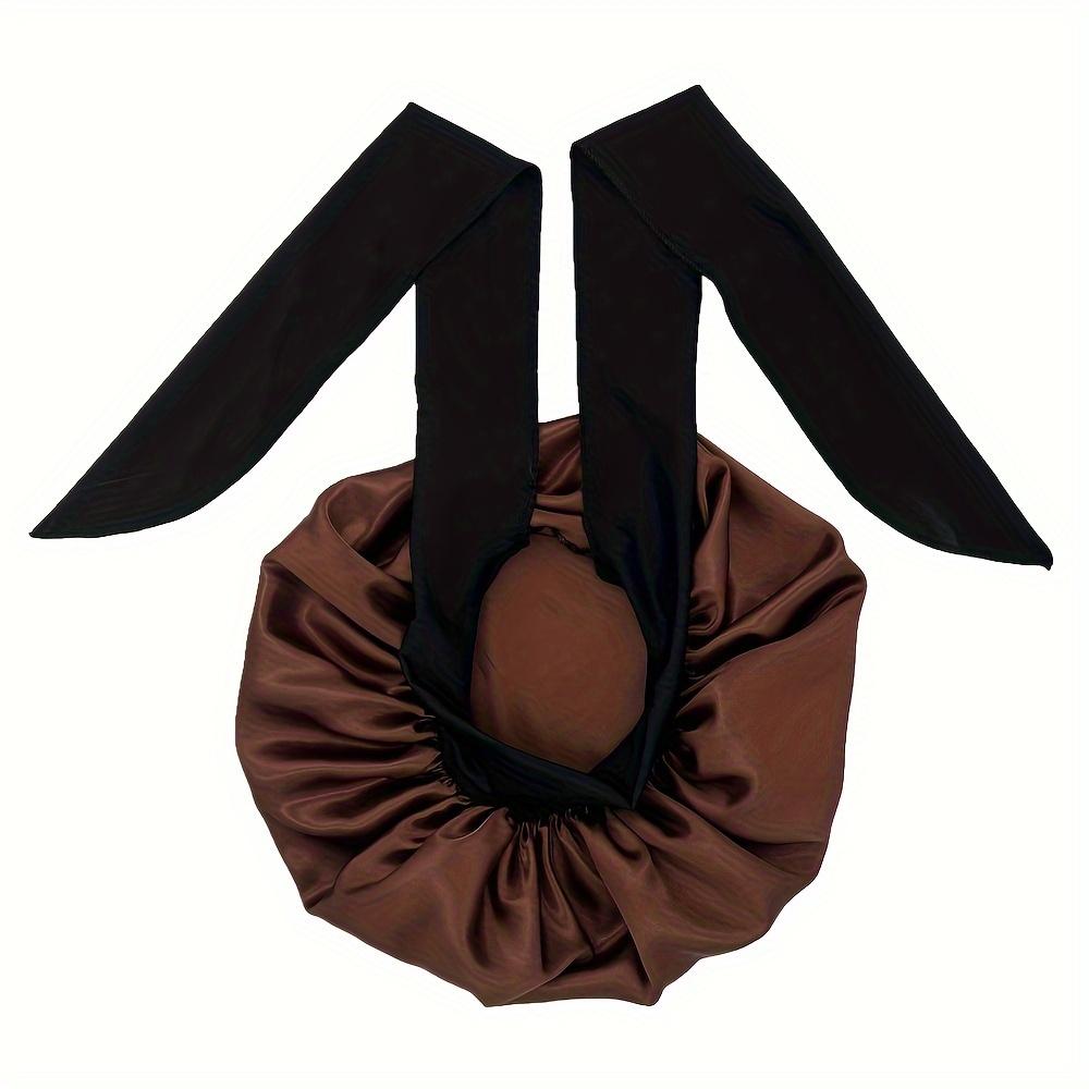 Satin Silky Bonnet With Adjustable Tie Band, Lightweight Sleeping Hair Cap For Women Men, Hair Care Night Bonnet