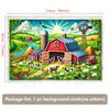 Farmhouse Scene Wall Banner - Vibrant Farm Animals and Rural Barn Design Farmhouse Decoration
