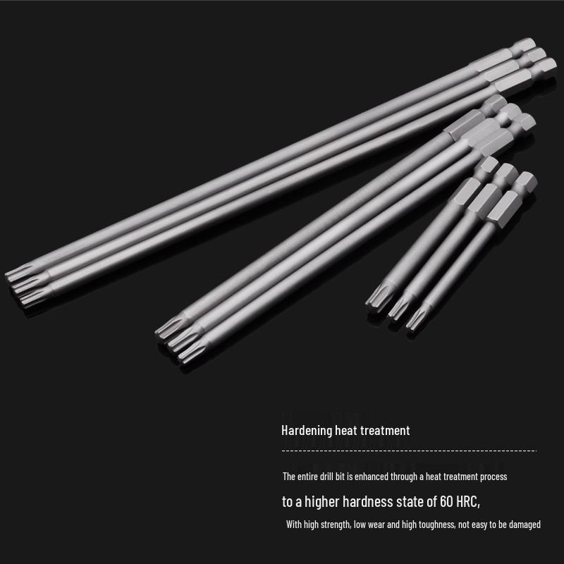 Extended Star Magnetic Screwdriver Bit Set T8/T25/T30/T40 for Electric Screwdrivers and Drills