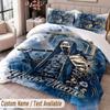 Custom Name Text 3Pcs Bedding Set Sleep Token Duvet Cover And Two Pillowcases