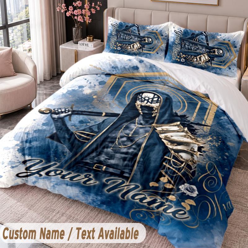 Custom Name Text 3Pcs Bedding Set Sleep Token Duvet Cover And Two Pillowcases