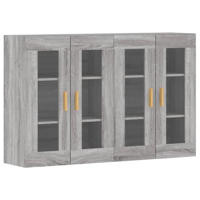 VidaXL Armoires murales 2 pcs sonoma gris bois d'ingénierie 3197903