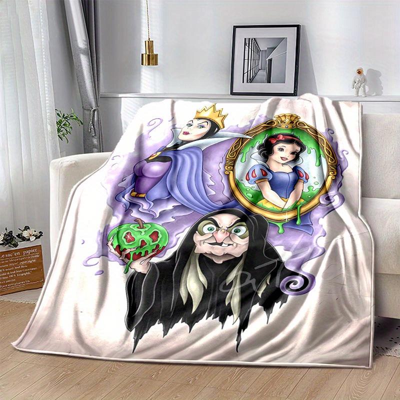 1pc, Enchanted Home Decor: Magical Fairy Tale Characters on Cozy Flannel Blankets Gift for Bedroom, Living Room, Travel, Camping, Car