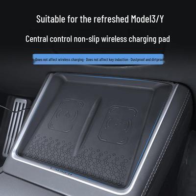 Wireless Charging Anti-Slip Silicone Pad for Tesla Model 3 & Y Center Console