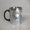 Mug Stainless Steel Resin Heat Preservation Technology-Themed Chip Design Coffee Beer Cup Lightweight Portable Tech Fan Gift Mug