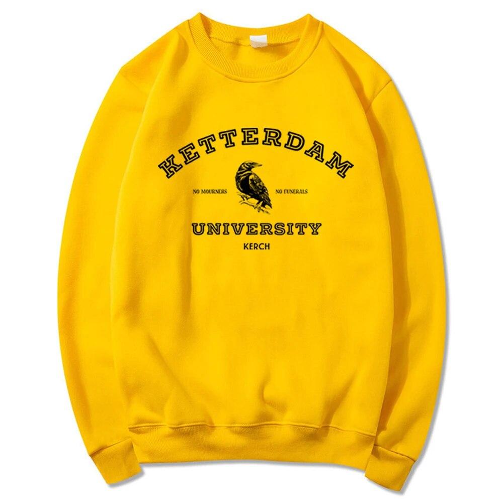 

Толстовка унисексSix of Crows Толстовка с круглым вырезом No Mourners No Funerals Толстовки Ketterdam Crow Club Свитер Унисекс Модные толстовки с круглым вырезом 4XL