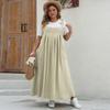 Sommer Damen Kleid Plus Größe Elegante Mode Einfarbig Neckholder Einteiliges Kleider