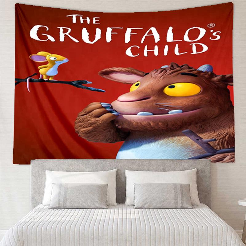 Arazzo con Stampa del Gruffalo, Sfondo, Montaggio Facile, Ideale per Camera da Letto, Ufficio e Soggiorno, con Decorazione Estetica da Appendere alla Parete.