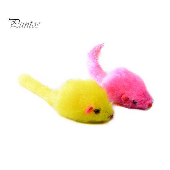 10Pcs Plush Simulation Mouse with Sound Pet Cat Play Scratch Interactive Toy