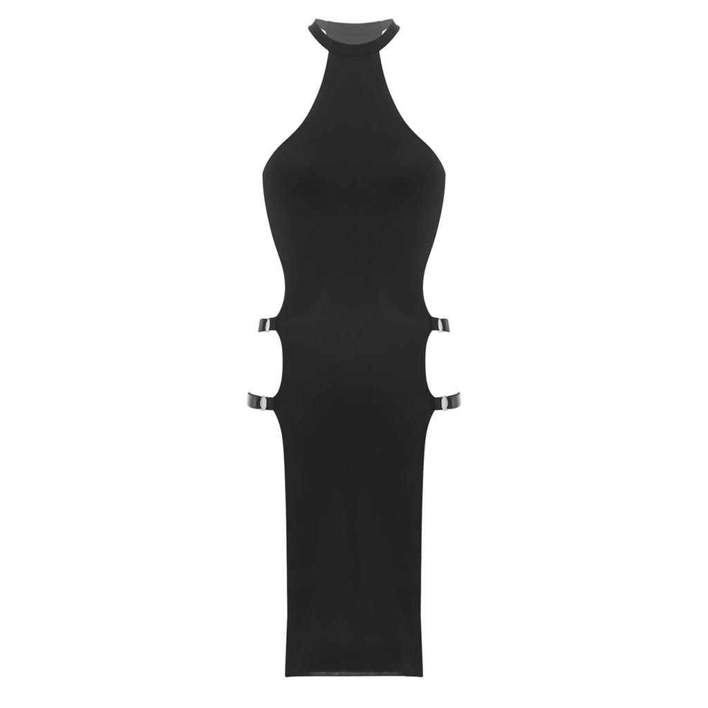 Frauen Nachtclub Tragen Kleid Cheongsam Langes Kleid Sexy Kostüm Kleid