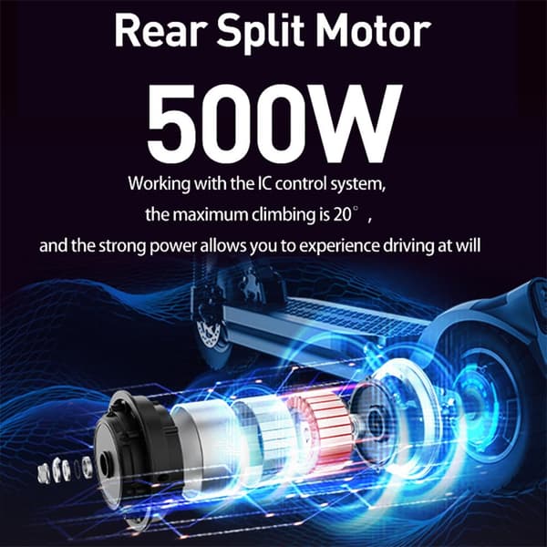 JOYOR Y6-S 500W Electric Scooter, 48V 18Ah 60km Range, 25km/h, Lightweight 19.5kg, Foldable E-Scooter