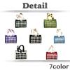 White Fang Women's Diamond Pattern Argyle Tote Bag, Beige, BA007