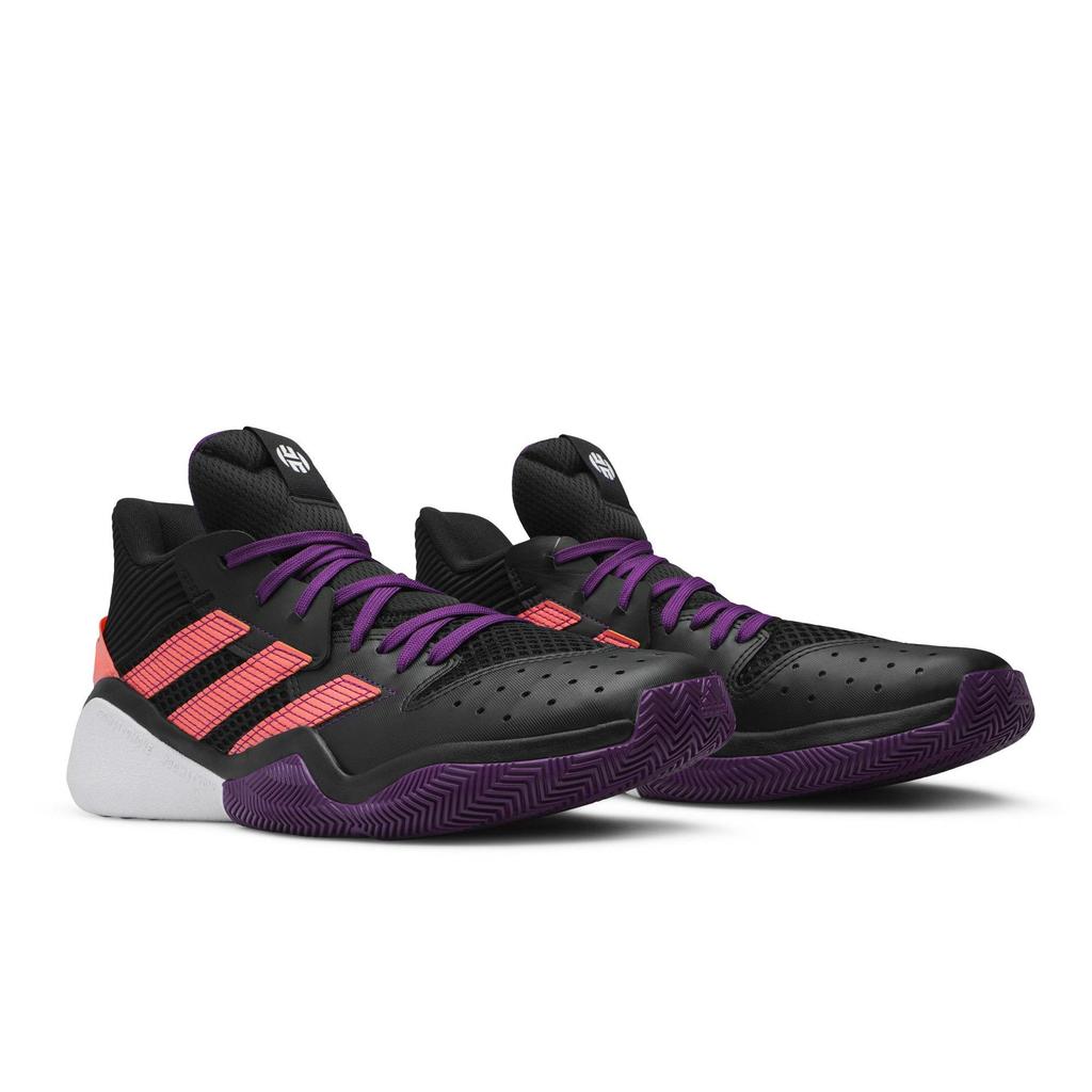 Adidas Harden Stepback 'Black Purple Coral' (Unisex) Core Black / Glory Purple / Signal Coral Basketball Shoes EF9889