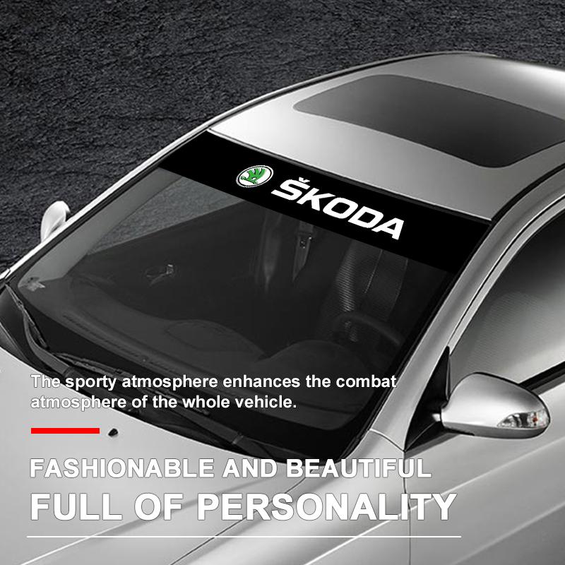 Samolepky na přední sklo auta Přední a zadní ozdobný emblém Pro Škoda Octavia Superb Rapid Kodiaq Karoq Fabia Kamiq Roomster Citigo
