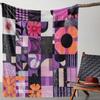 Vintage Pastoral Splicing Series Blankets Four Seasons Blankets Home Flannel Blankets Holiday Gift Blankets