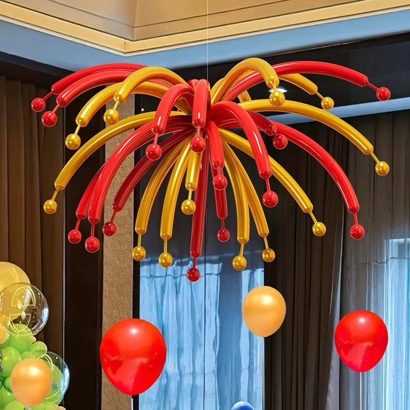 Colorful Long Strip Balloons Dopamine Firework Decoration Balloon Multicolor Latex Balloon Birthday Wedding Party Po Backdrop