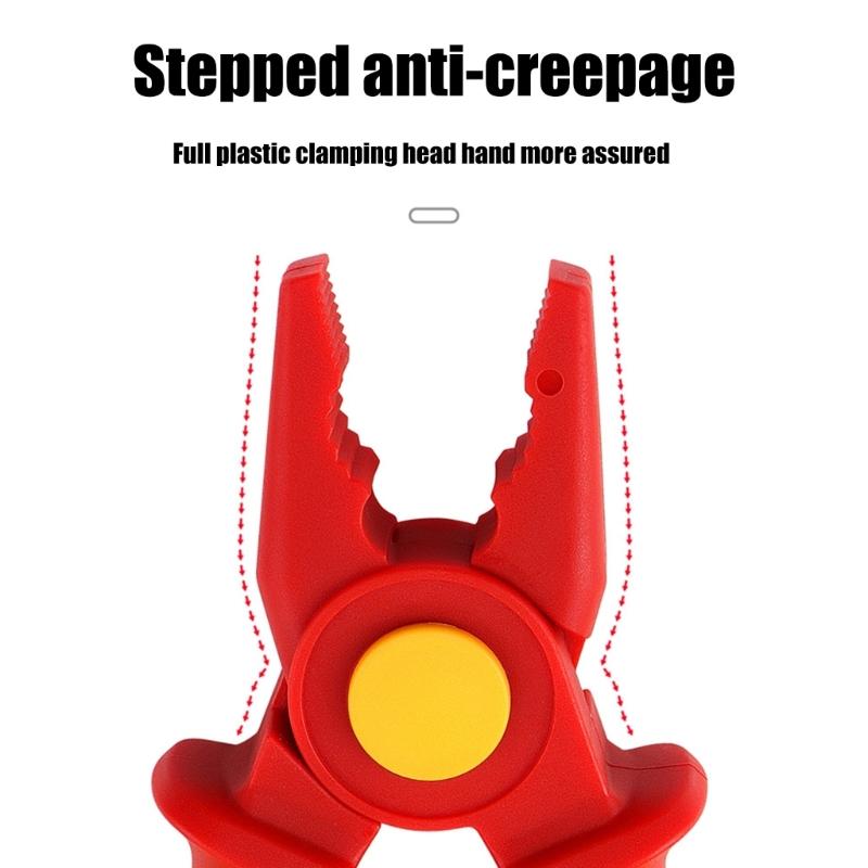 Multipurpose 1000V Insulated Plastic Pliers with Ergonomic Handle for Electrical Craft Projects Instrument Installation