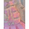 Pink Luxury Pearl Magnolia Design High-End Custom Pet Dress Set Winter Clothes Suit For Small Dog