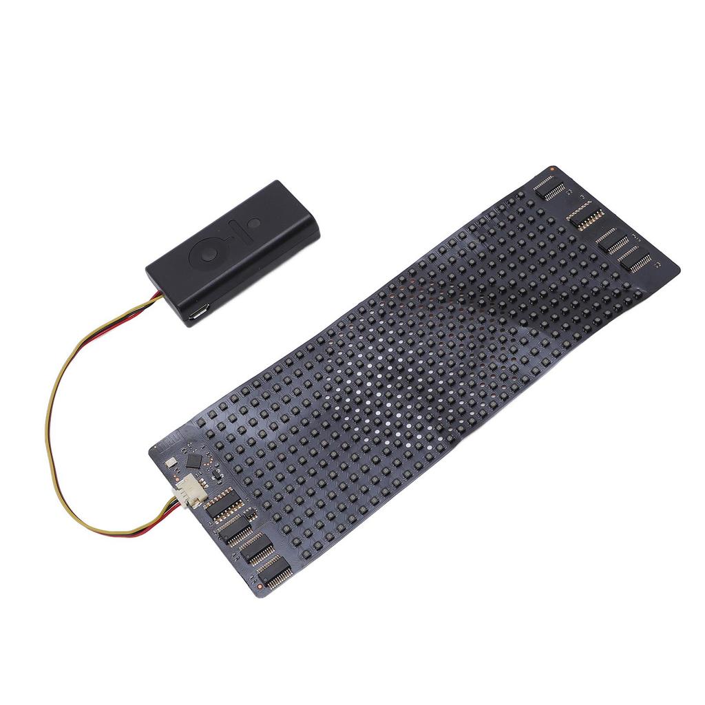 Flexible LED Display 12x32 Resolution APP Control HD Full Color LED Sign Screen for Bag Hat Glasses