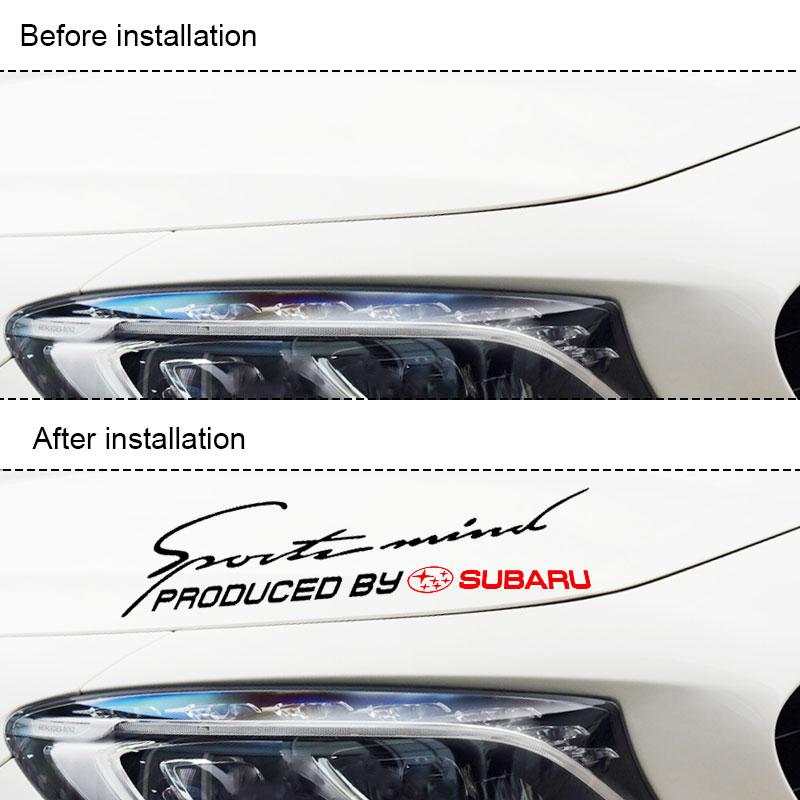 1Pcs Car Front Head Light Eyebrow 3D Sticker Decorator Sport Design For Subaru STI BRZ Impreza Forester Legacy Outback Levorg Tribe