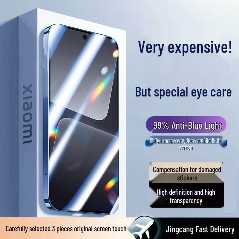 Xiaomi & Redmi Anti-Blue Light Tempered Glass Screen Protector (3-Pack)