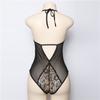 European and American erotic underwear sexy neck one-piece lace perspective underwear