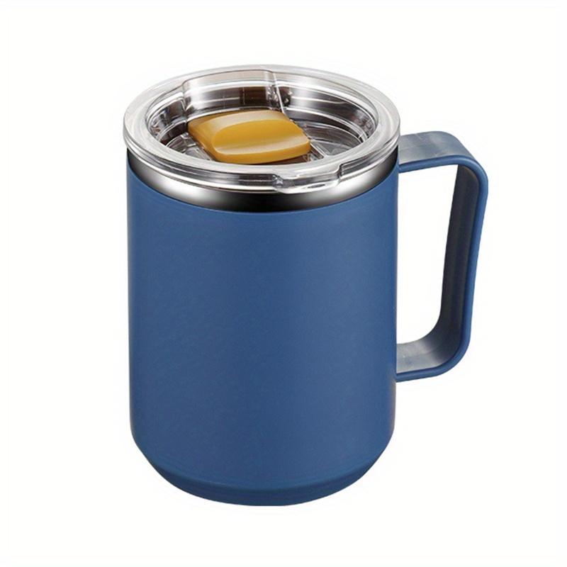 1pc 304 Stainless Steel Portable Coffee Cup with Lid, Sealed Cup for Home Use, Drinking Cup for Office, Insulated Cup