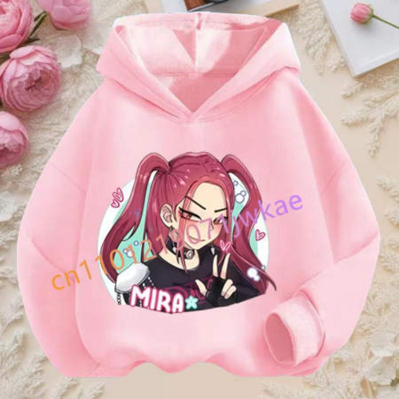 Movie New Kids K-Pop Demon Hunters Hooded Tops Toddler Girl Clothes KPop Demon Hunters Hoodie Girls Fashion Casual Sweatshirt