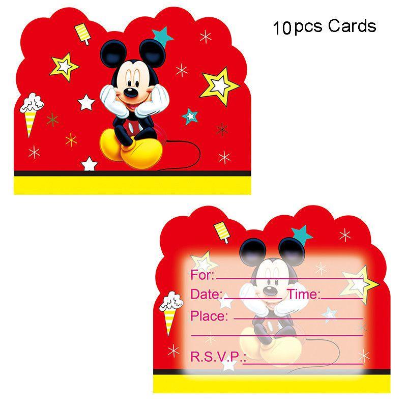 Theme Mouse Cartoon Party Supplies Decoration Red Birthday Party Decor