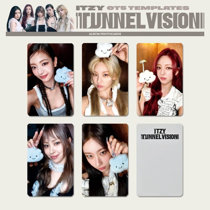 5Pcs KPOP ITZY New Album TUNNEL VISION HD Photocards Double Sides LOMO Cards YEJI Lia Ryujin Chaeryeong Yuna Postcard Fans Gift