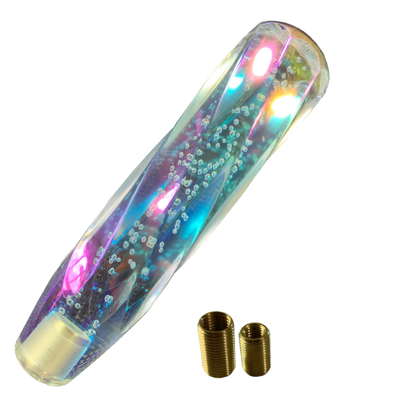 

Shift Knob Crystal Bubble Truck Supplies Deco Tiger MT AT Car Universal Custom Dress Up Adapter Included (Aurora, 20cm) 20cm