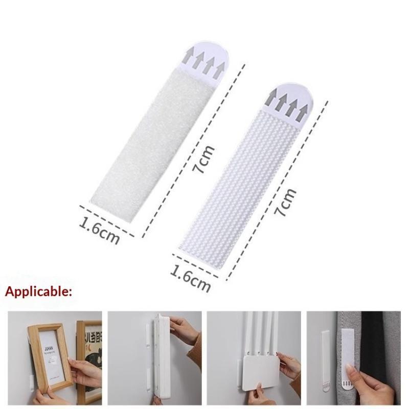 4/12pcs Tape Double Sided Strips Adhesive Hanging Mounting Picture Wall Stickers Sticky Removable Duty Heavy Pads Sticker Poster