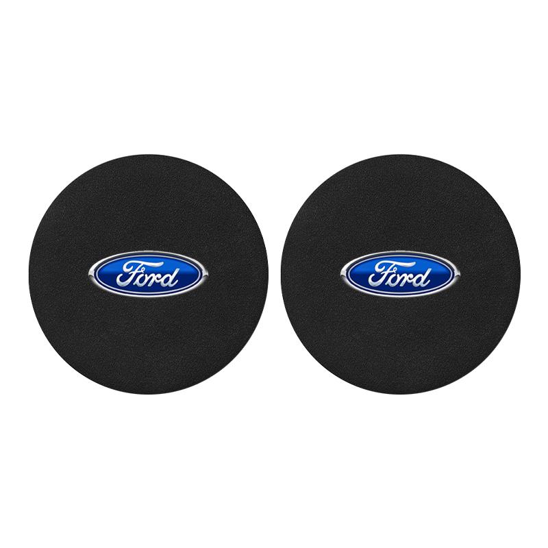 Badge Car Cup Coaster Waterproof Non-Slip Sift-Proof Spill Saucer For Ford F150 Focus Ranger Fiesta Transit Mustang Mondeo MK2 MK3 Fusion