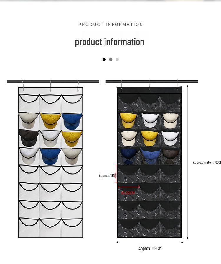 24-Grid Hanging Door Storage Organizer - No-Drill for Underwear, Bras, Socks, and Hats