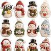 Collectible Holiday Toys Snowman Christmas Countdown Calendar, 24-Day Acrylic Ornament Set with Winter Creative Gifts Figures, Tree Hanging