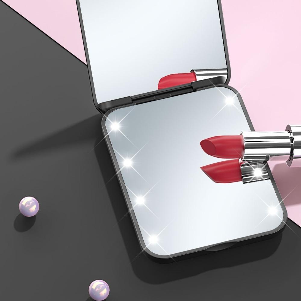 2-Sided Vanity Mirror Folding Cosmetics Mirror Creative Compact Pocket Mirror  Makeup Tool