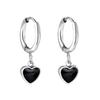 Love earrings simple personality cute girl color dripping oil heart stud earrings stainless steel earrings