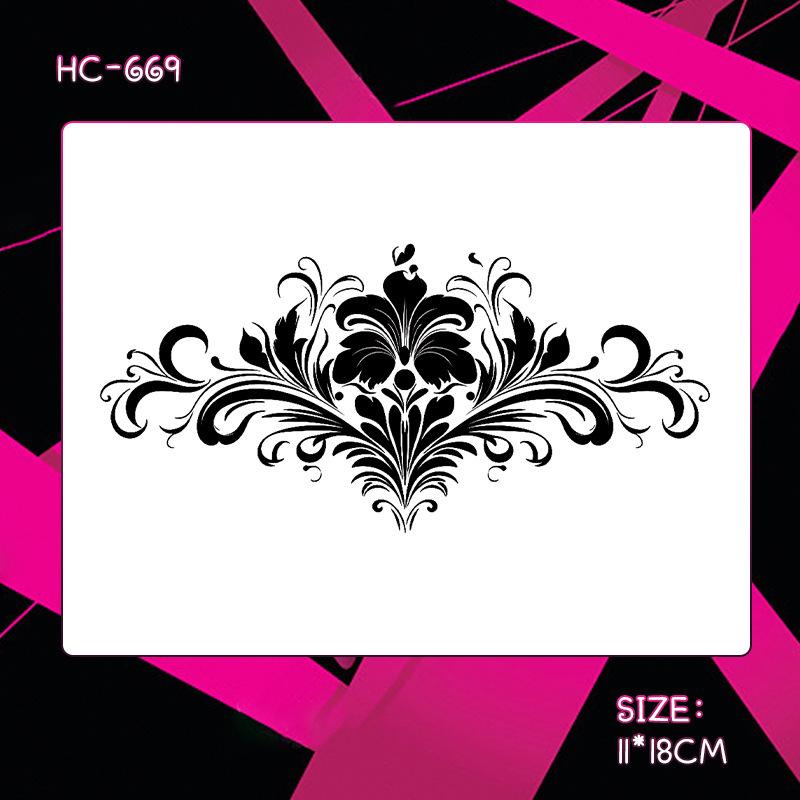 Herbal Semi-Permanent Waterproof Succubus Tattoo Sticker for Women - Long-Lasting, Scar-Covering, High-End Design for Chest, Waist, and Abdomen