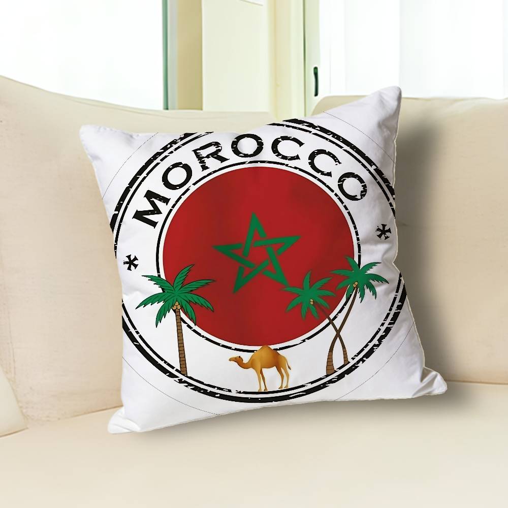M-Moroccos Flag Map Various Sizes Square Pillow Case For Car Home Bedchamber Decor Custom Valentine gift