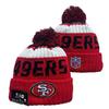 49er Team 2025 Autumn/Winter Wool Pom-Pom Knit Hat - Warm Embroidered Couple Style