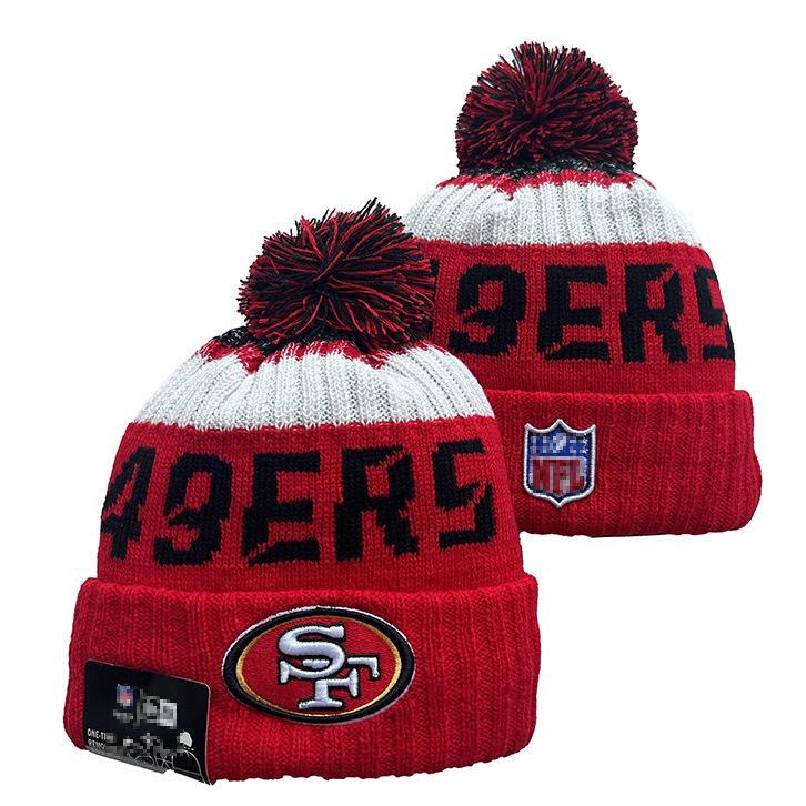 49er Team 2025 Autumn/Winter Wool Pom-Pom Knit Hat - Warm Embroidered Couple Style
