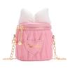Children's Purse With Bow Detail Rhombus Chain Strap Mini Bag For Girls Summer New Stylish Shoulder Bag