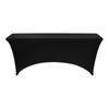 10 Pack Table Cloth for 6FT Rectangular Fitted Events, Wrinkle-Resistant Stretch Black Table Covers, Washable Spandex Tablecloth Protector, for Party,