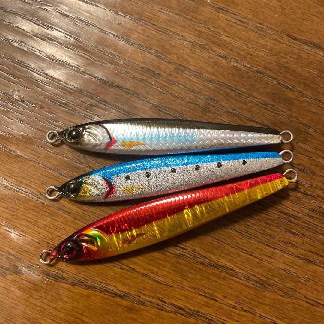 Used Jackal seabass anchovy metal 80g x 2 pieces, 100g x 1 piece